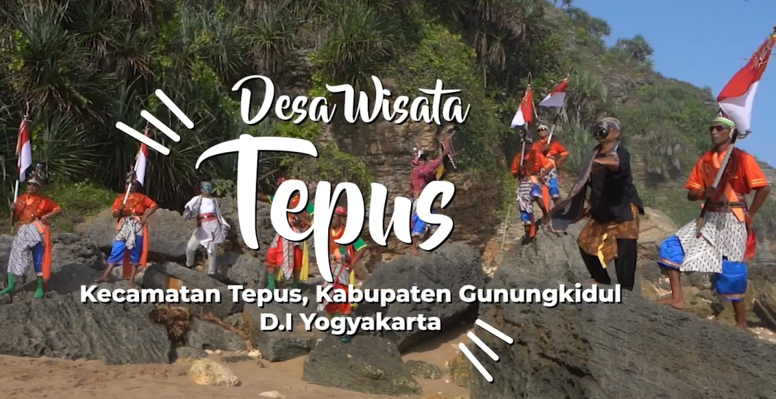 Kesenian warga pada visual promosi Desa Wisata Tepus